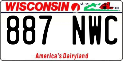 WI license plate 887NWC