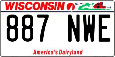 WI license plate 887NWE