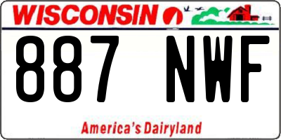 WI license plate 887NWF