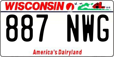 WI license plate 887NWG