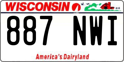 WI license plate 887NWI