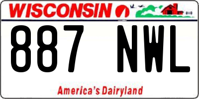WI license plate 887NWL