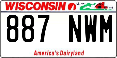 WI license plate 887NWM