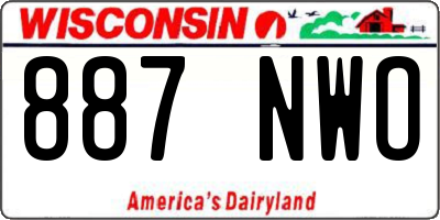 WI license plate 887NWO