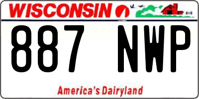 WI license plate 887NWP