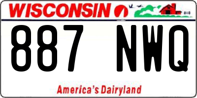 WI license plate 887NWQ