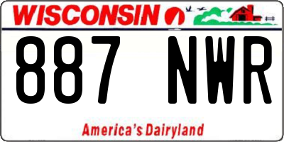 WI license plate 887NWR