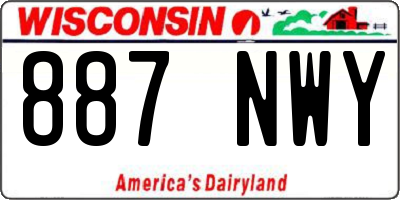 WI license plate 887NWY