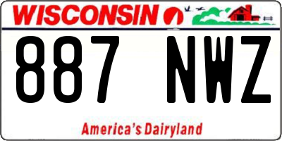 WI license plate 887NWZ