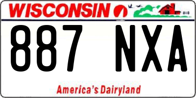 WI license plate 887NXA