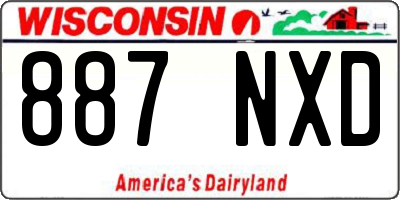 WI license plate 887NXD