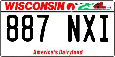 WI license plate 887NXI