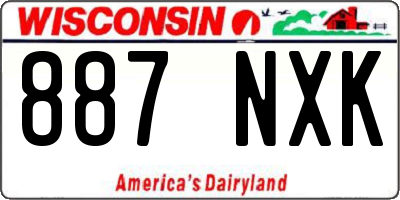 WI license plate 887NXK