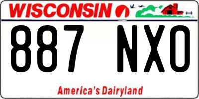 WI license plate 887NXO