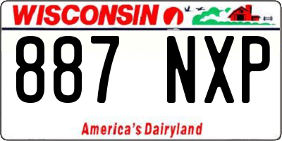 WI license plate 887NXP