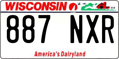 WI license plate 887NXR