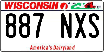 WI license plate 887NXS