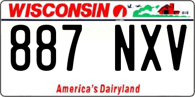 WI license plate 887NXV
