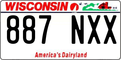 WI license plate 887NXX