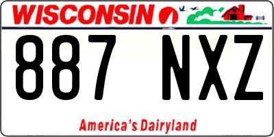 WI license plate 887NXZ