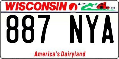 WI license plate 887NYA