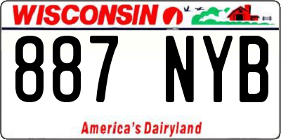 WI license plate 887NYB