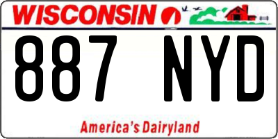 WI license plate 887NYD