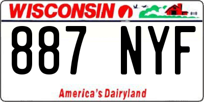 WI license plate 887NYF