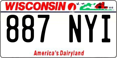 WI license plate 887NYI