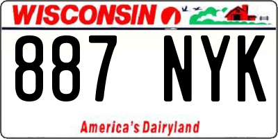 WI license plate 887NYK