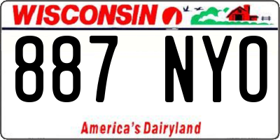 WI license plate 887NYO