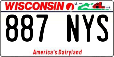 WI license plate 887NYS