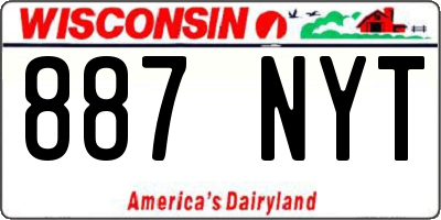 WI license plate 887NYT