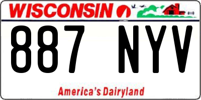 WI license plate 887NYV