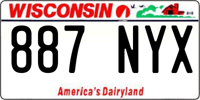 WI license plate 887NYX