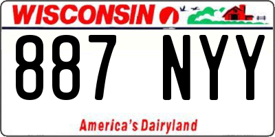 WI license plate 887NYY