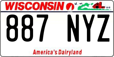 WI license plate 887NYZ