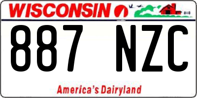 WI license plate 887NZC