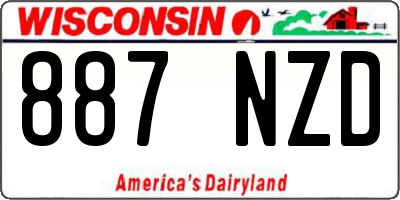 WI license plate 887NZD