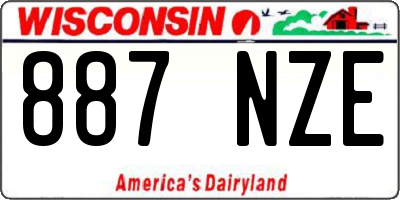 WI license plate 887NZE