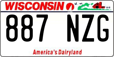 WI license plate 887NZG