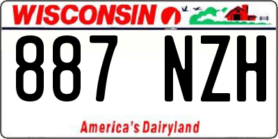 WI license plate 887NZH
