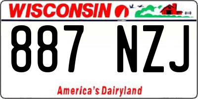 WI license plate 887NZJ