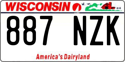 WI license plate 887NZK
