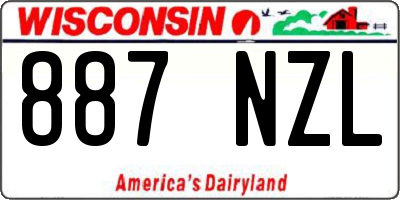 WI license plate 887NZL