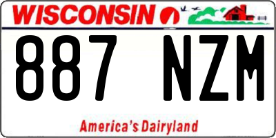 WI license plate 887NZM
