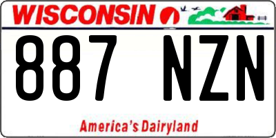 WI license plate 887NZN
