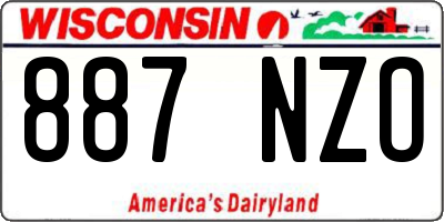 WI license plate 887NZO