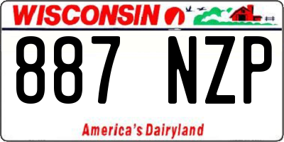 WI license plate 887NZP