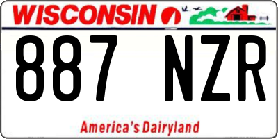 WI license plate 887NZR